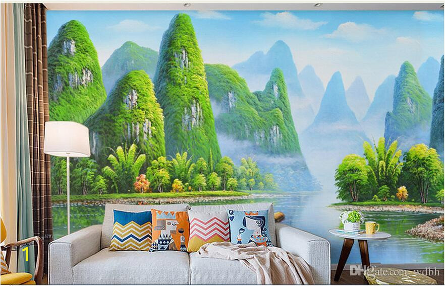 Wall Murals Of Nature Wdbh 3d Room Wallpaper Custom Hand Painted Giant Hd Painting Guilin Landscape Home Decor 3d Wall Murals Wallpaper for Walls 3 D Natural