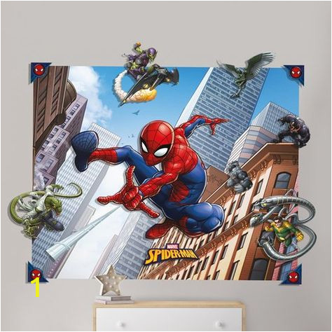 Walltastic Avengers Wall Mural Spiderman 3d Pop Out Wall Décor East Urban Home In 2019