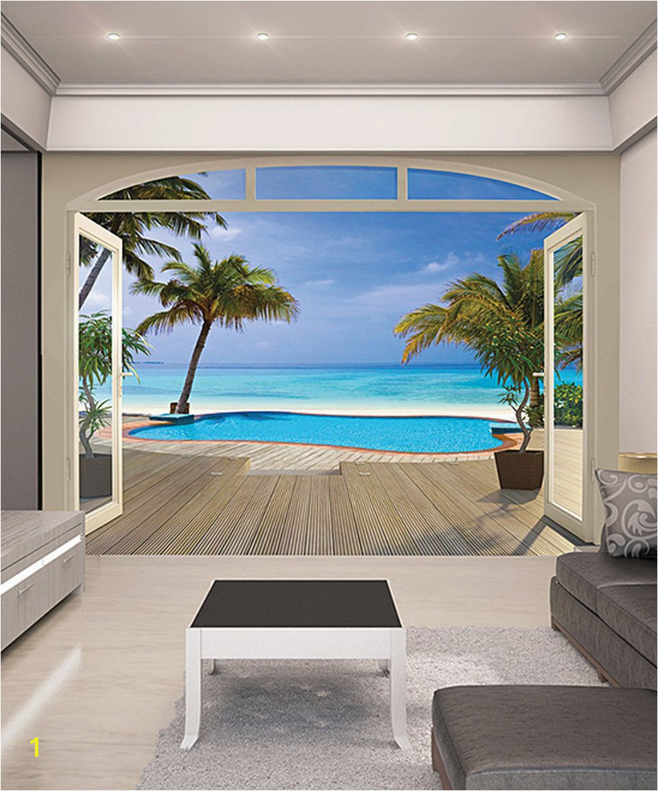 Walltastic Paradise Beach Wall Mural Love This Paradise Beach Wall Mural by Brewster Home