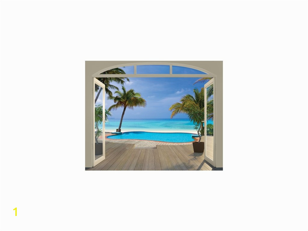 8001 paradise beach tapeta 3d walltastic