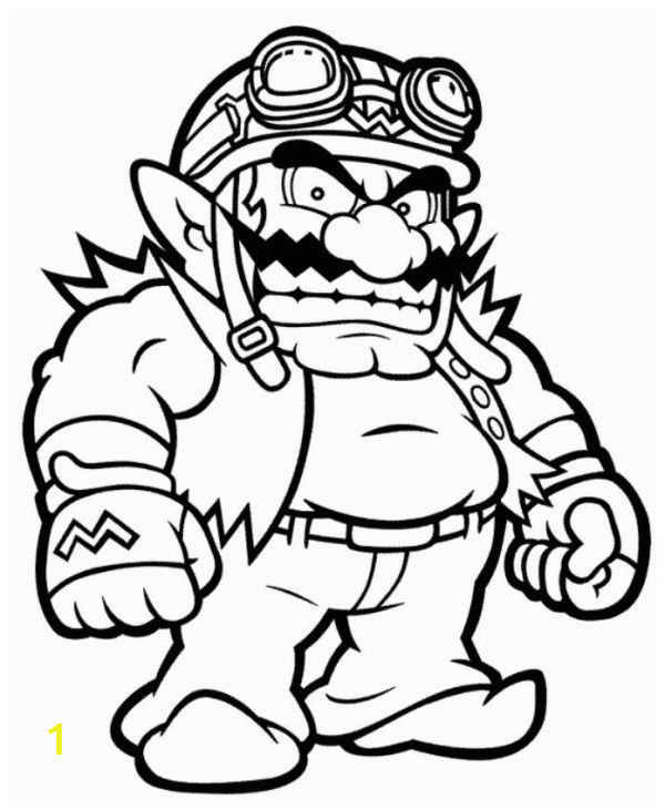 Waluigi Coloring Pages Printable Wario Mario Coloring Page