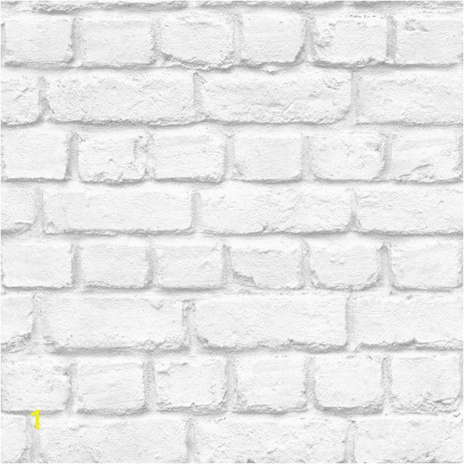 Warehouse Brick Wall Mural Warehouse Graphic Brick Effect Wallpaper White Grey