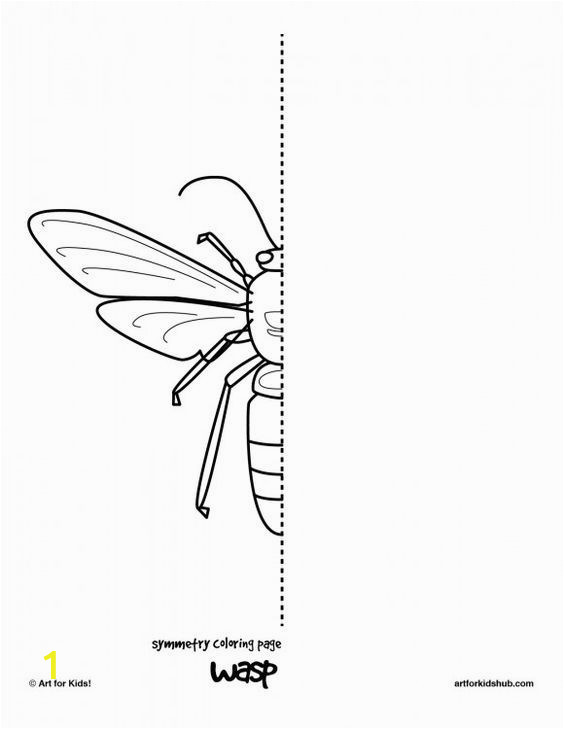 Wasp Coloring Pages for Kids 10 Free Coloring Pages Bug Symmetry Art for Kids Hub