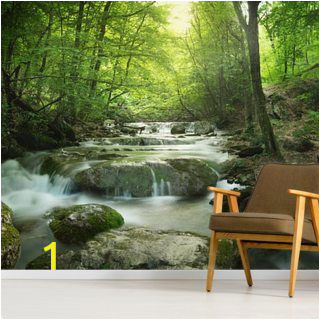 Waterfall Wallpaper Wall Mural Enchanting forest Waterfall In 2019 Home