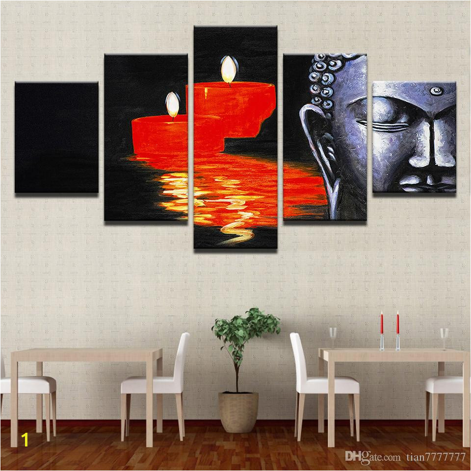 hd print canvas painting 5 pcs set buddha