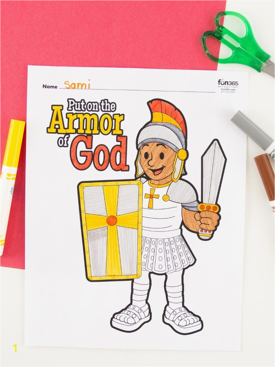 original armour of god coloring page 6