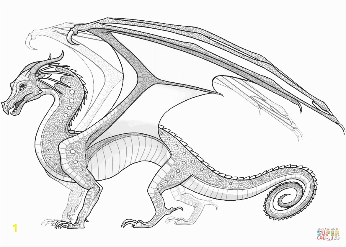 rainwing dragon from wings of fire coloring page fabulous pages printable photo inspirations campfire adults smokey the bear