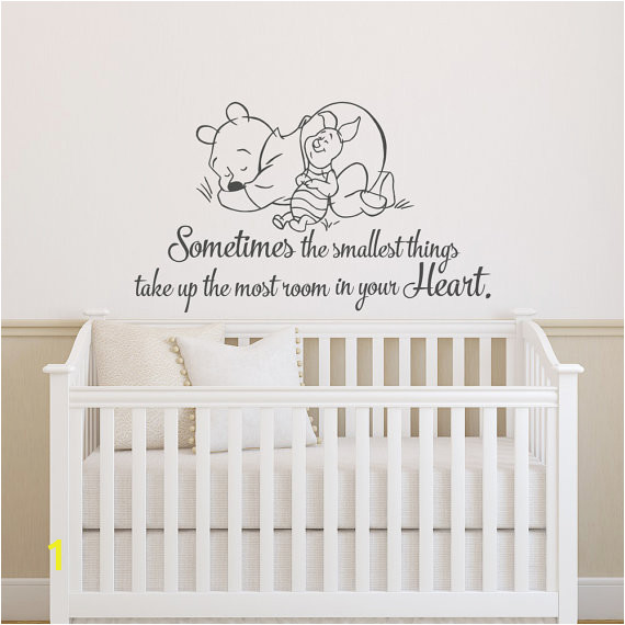 Winnie the Pooh Nursery Wall Murals Baby Nursery Wall Decals sometimes the Smallest Things Take