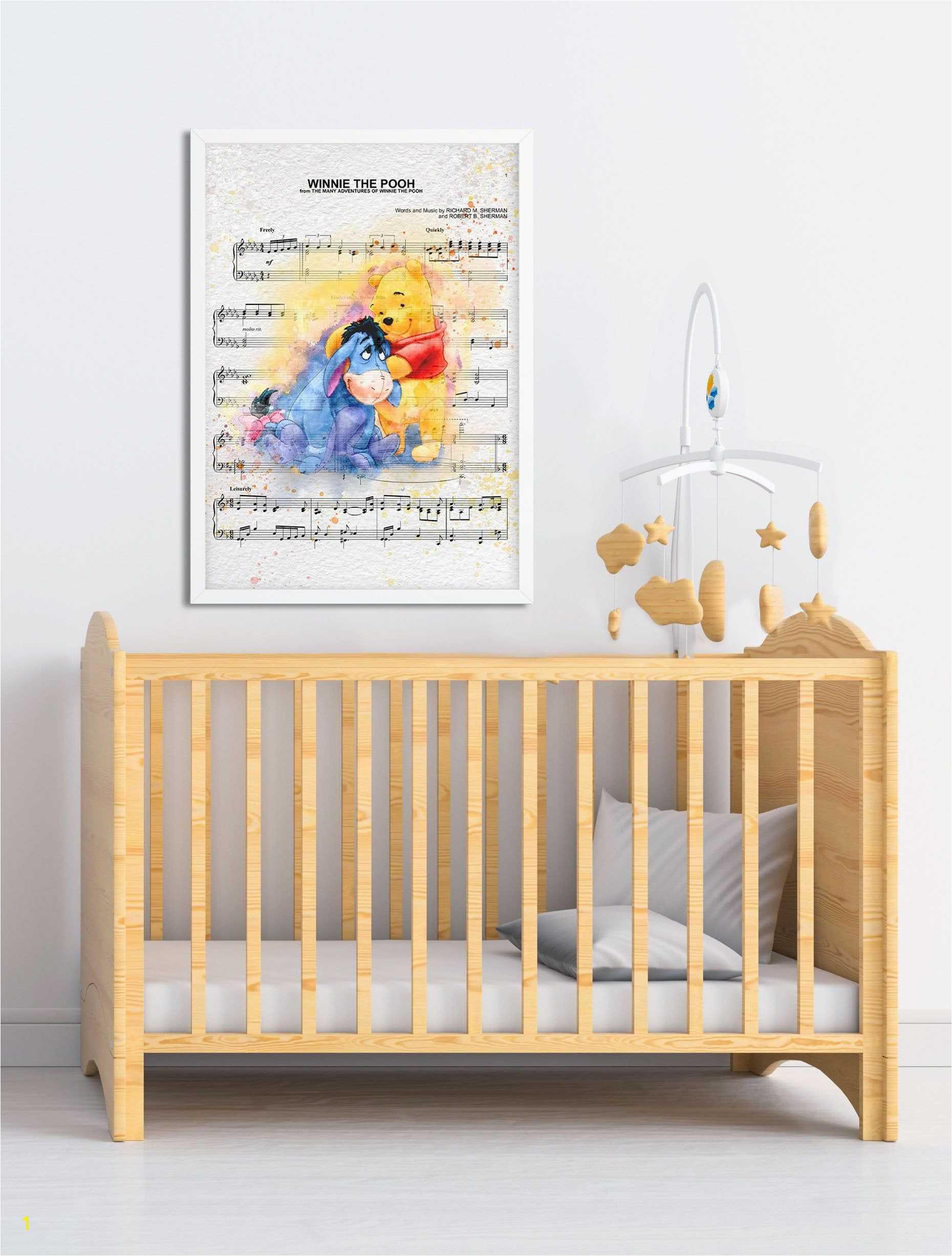 Winnie the Pooh Nursery Wall Murals Winnie the Pooh Print Disney Print Disney Nursery Gift