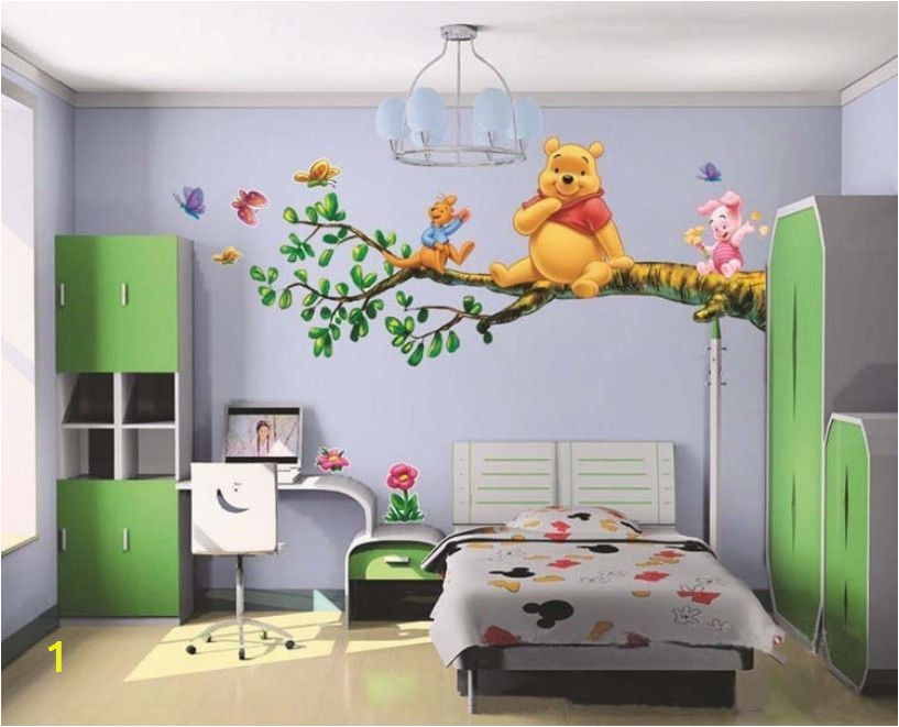 Winnie the Pooh Wall Mural Stickers Diy Winnie the Pooh Tree Branch Wall Sticker Decal Kids Home