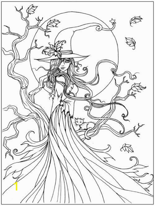 Witch Coloring Pages for Adults Best Halloween Coloring Books for Adults