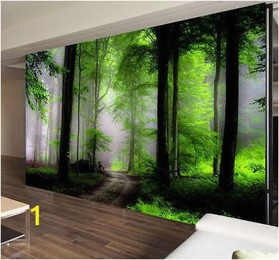 Wood Wall Mural Decal Details About Dream Mysterious forest Full Wall Mural