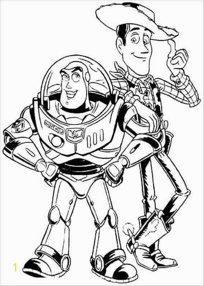 Woody and Buzz Coloring Page Beautiful toy Story Coloring Pages Free to Print