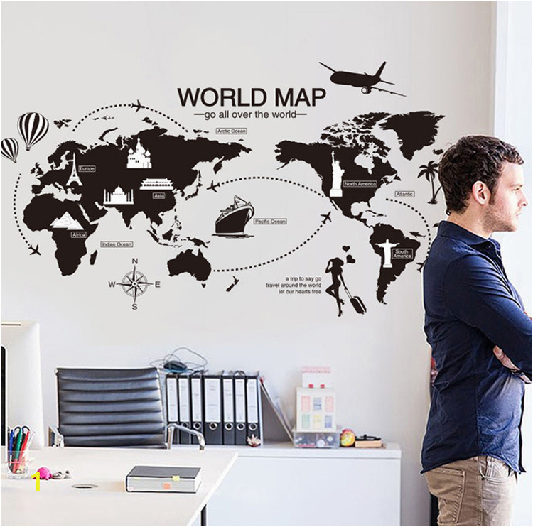 world map wallpaper new creative world map large wall stickers home decor living room of world map wallpaper