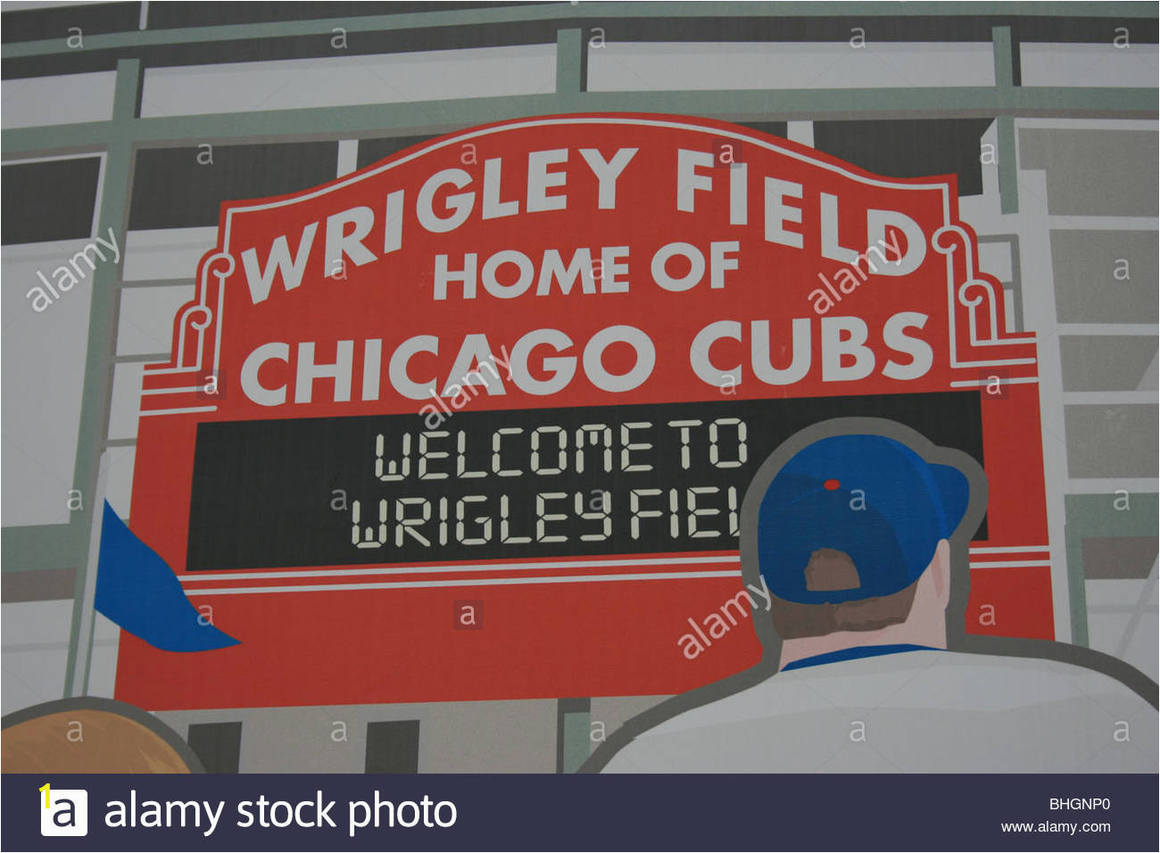 mural inside wrigley field BHGNP0