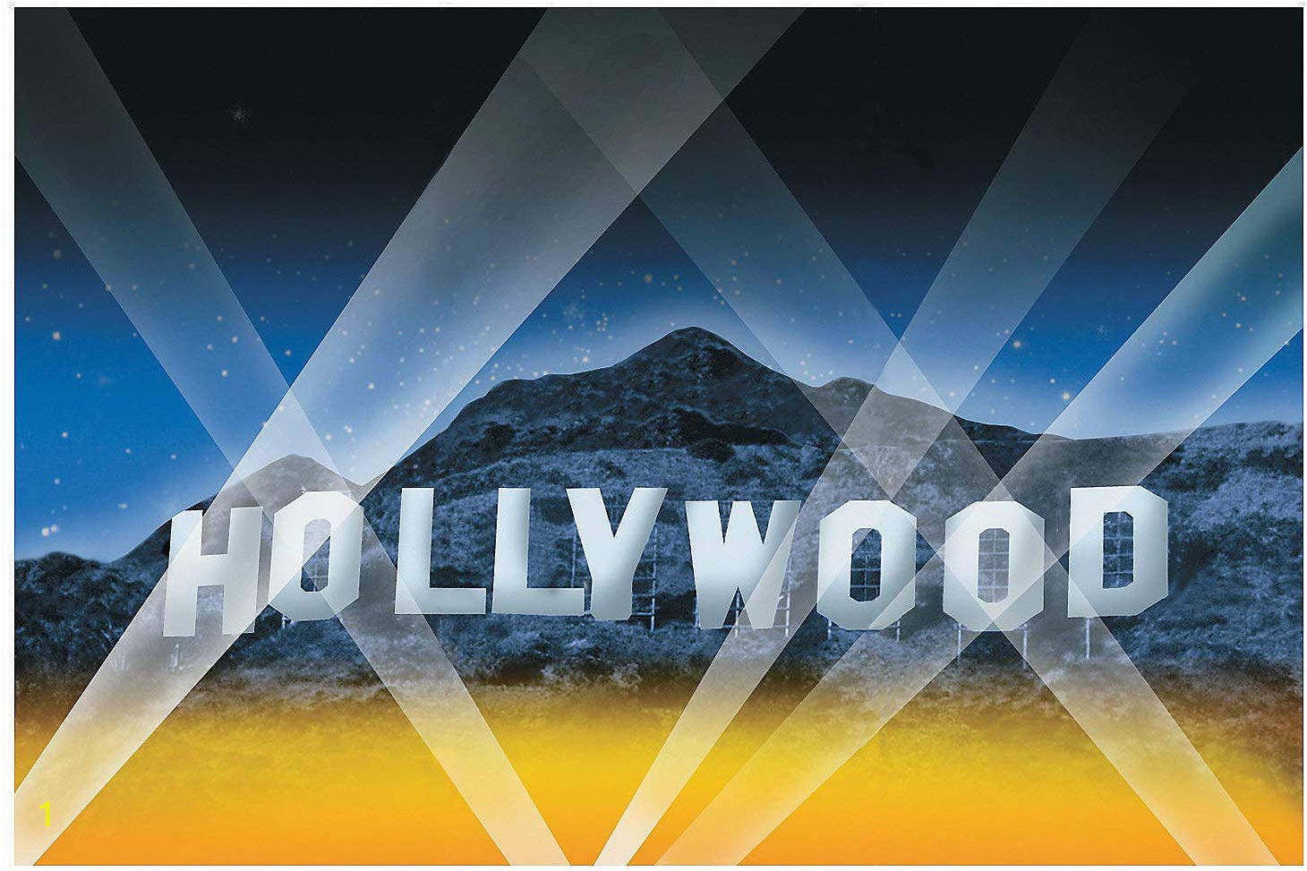 You are the Star Wall Mural Hollywood Fun Express Hollywood Hills Backdrop Banner for Party Party Decor Wall Decor Preprinted Backdrops Party 3 Pieces