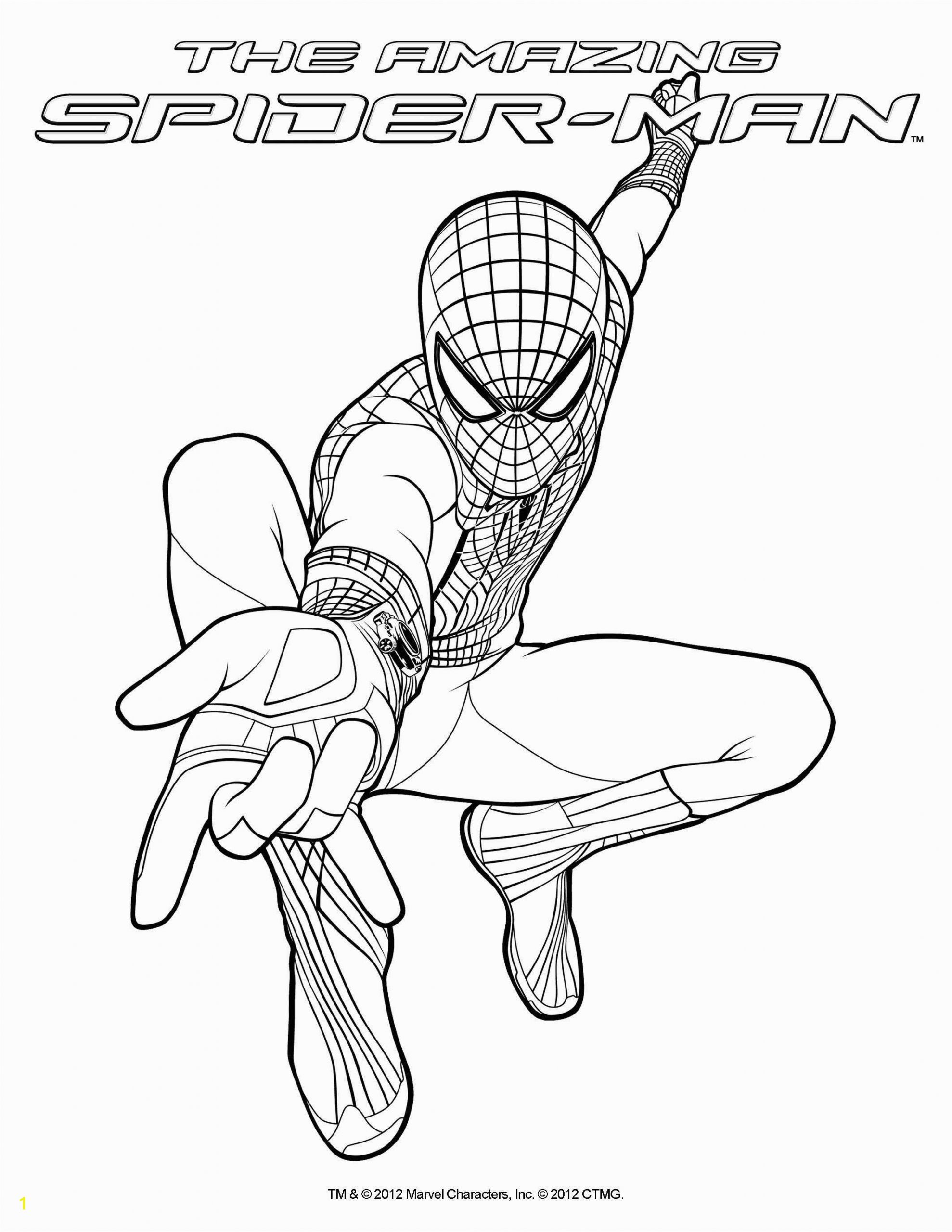 Young Marvel Coloring Pages Amazing Spider Man 2012