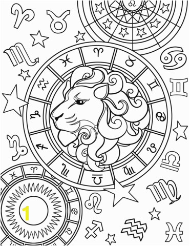 Zodiac Signs Coloring Pages Leo Zodiac Sign Coloring Page