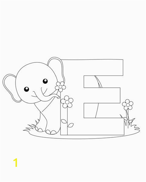 Alphabet Coloring Worksheets for Kindergarten Letter E Coloring Page
