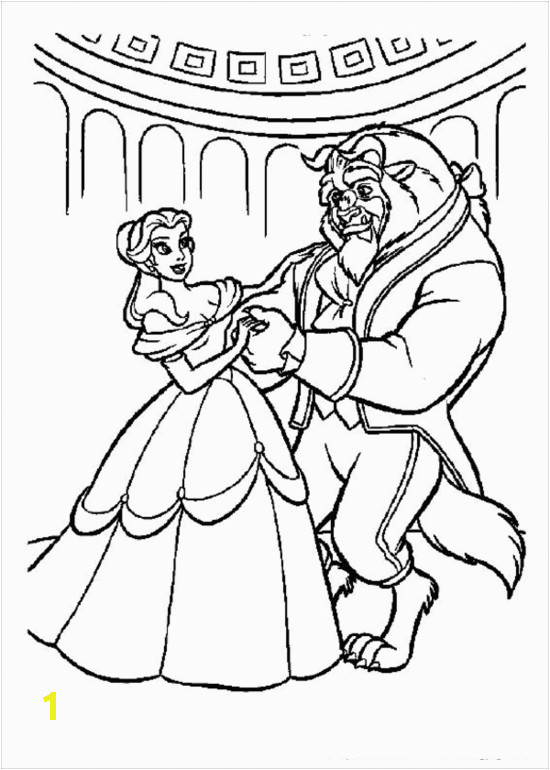 Beauty and the Beast Coloring Pages Free Disney Princess Beauty and the Beast Coloring Pages