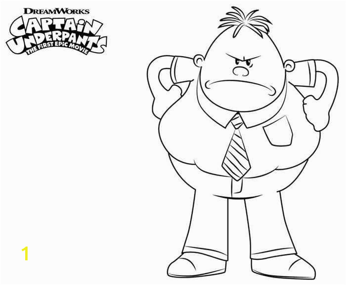 Captain Underpants Printable Coloring Pages Divyajanani