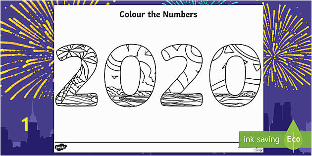 Chinese New Year Coloring Pages Colour the Numbers New Year 2020 Mindfulness Colouring Page