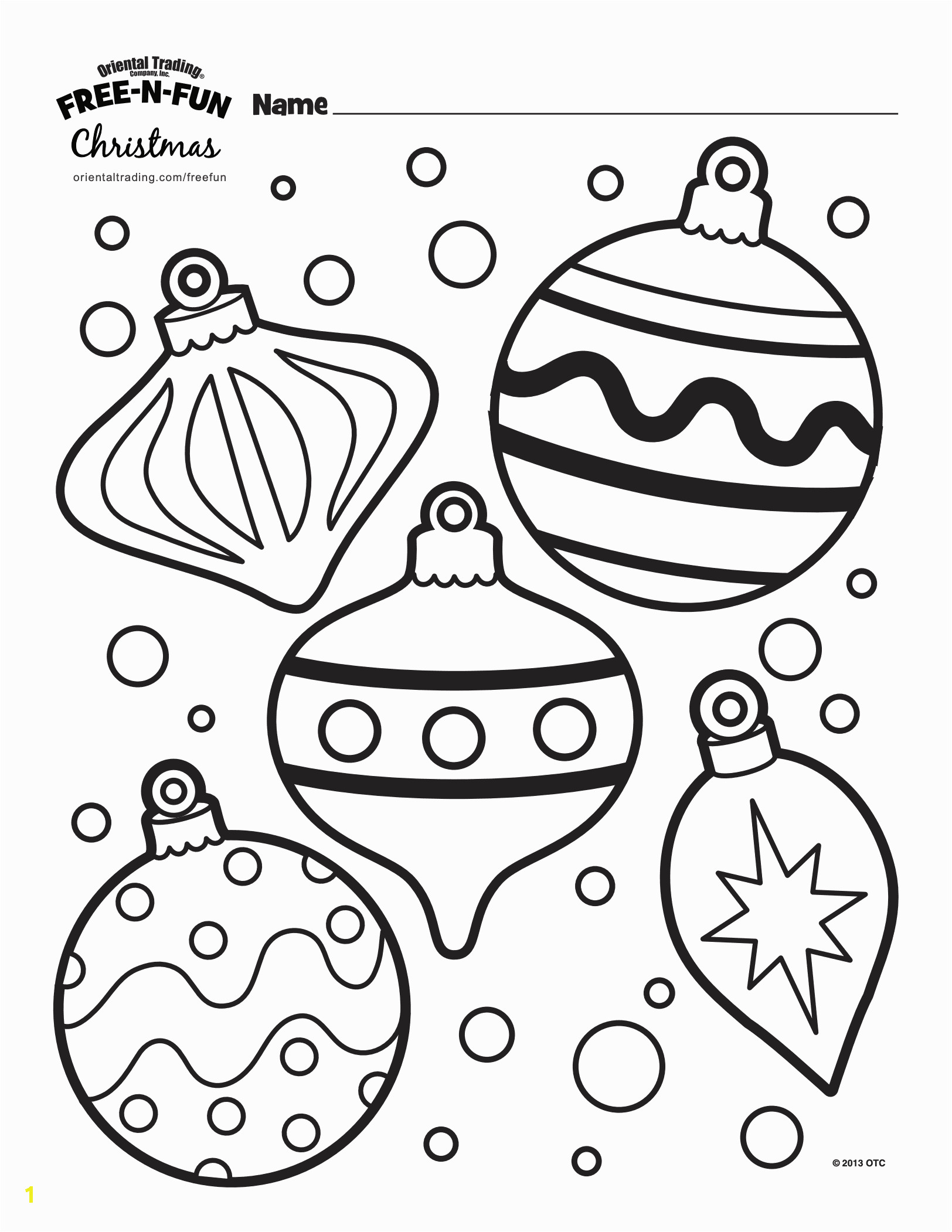 Christmas ornaments Coloring Pages Printable Printable Christmas Colouring Pages