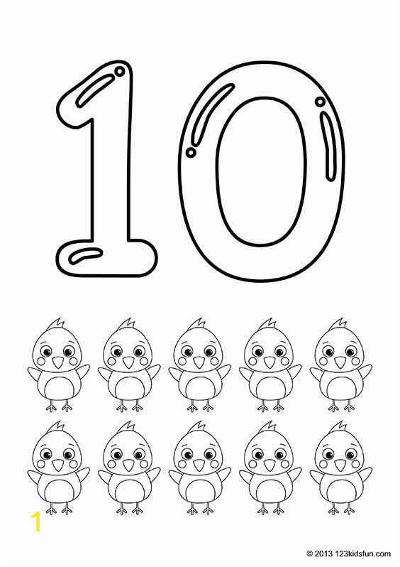 Color by Number Coloring Pages Easy Free Printable Number Coloring Pages 1 10 for Kids
