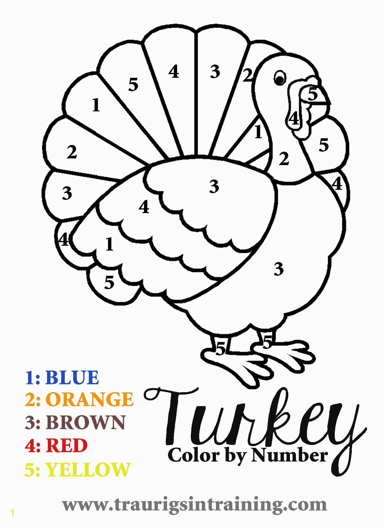 Color by Number Turkey Coloring Pages Number Coloring Worksheets for Kindergarten Hd Football