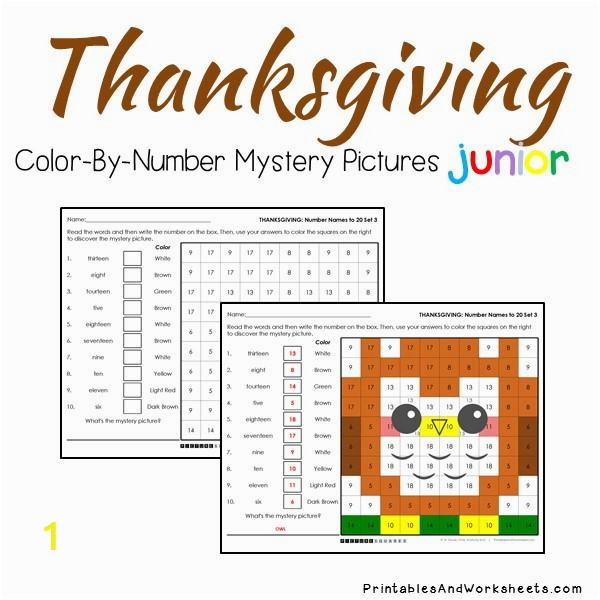 thanksgiving color by number place value JPG