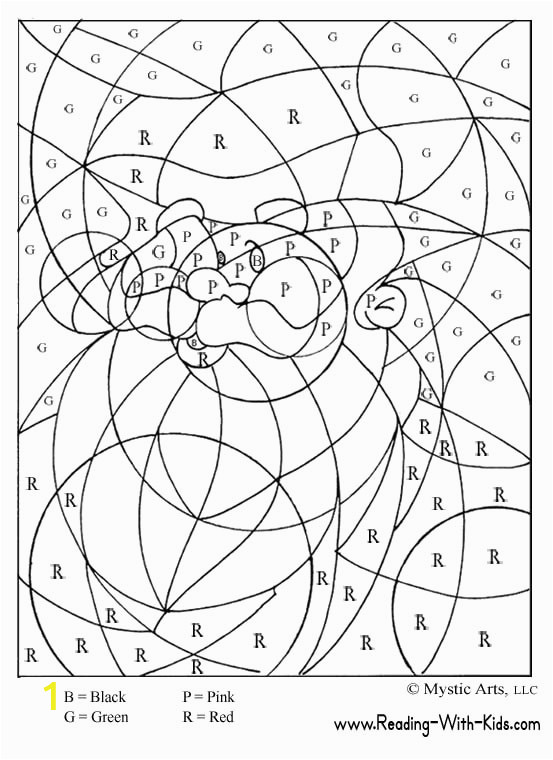 Color by Numbers Holiday Coloring Pages Christmas Math Coloring Worksheets & Grade 1 Math Coloring