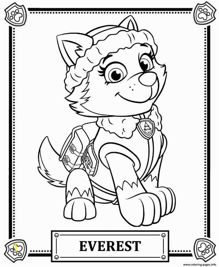 Coloring In Pages Paw Patrol 315 Kostenlos Paw Patrol Everest Coloring Pages 01 Coloring