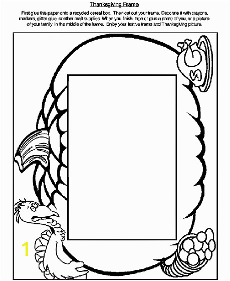 Coloring Page Of Picture Frame Thanksgiving Frame Coloring Page with Images