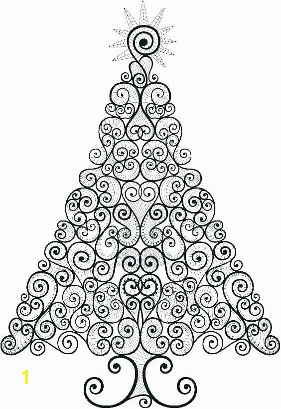 Coloring Pages Christmas Tree Printable Floral Christmas Tree Coloring Page See the Category to Find
