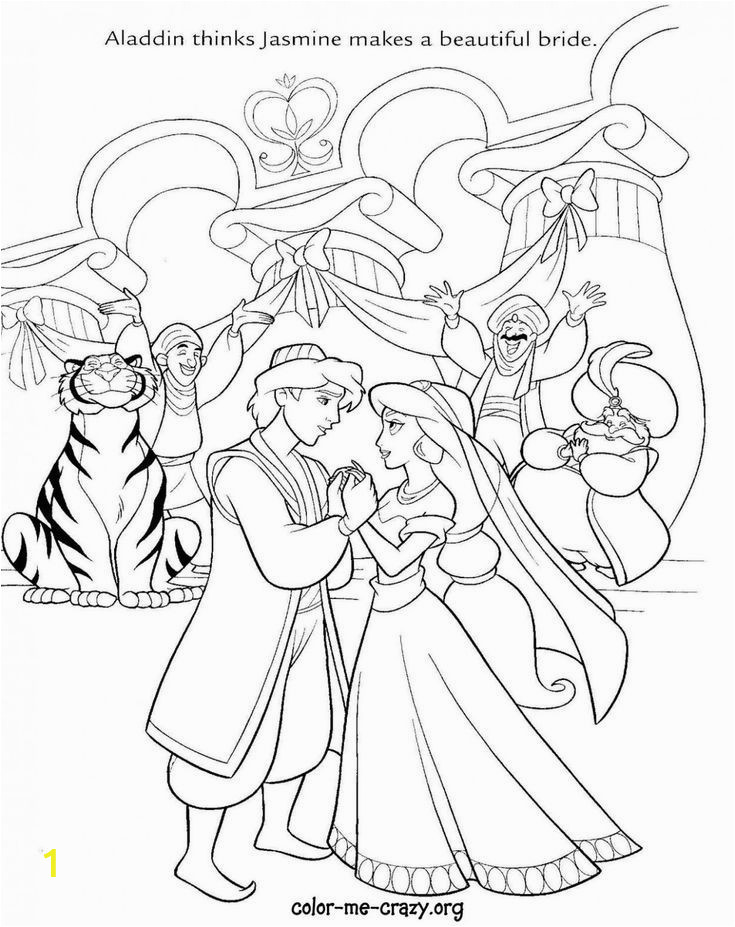 Coloring Pages Disney Princess Jasmine Disney Wedding Drawing Coloring Pages
