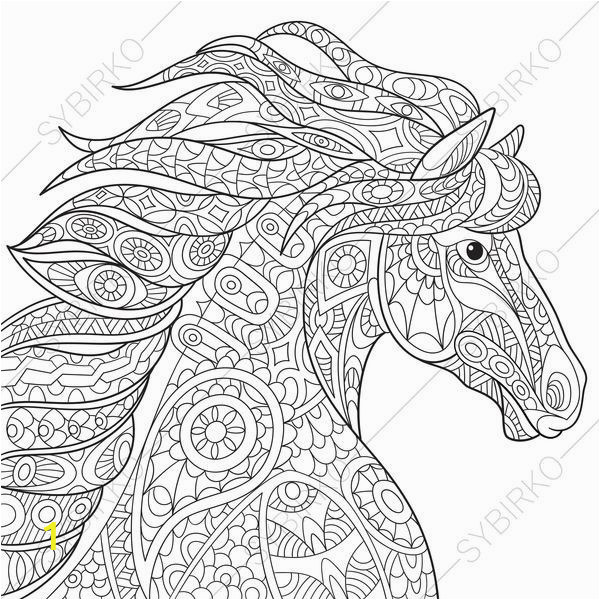 Coloring Pages for Adults Pdf Coloring Pages for Adults Mustang Horse Adult Coloring