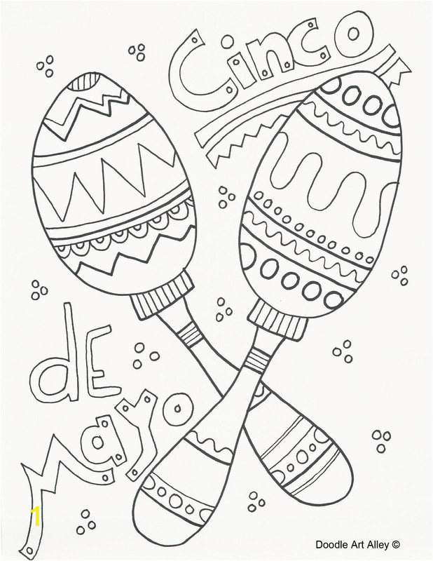 Coloring Pages for Cinco De Mayo | divyajanani.org