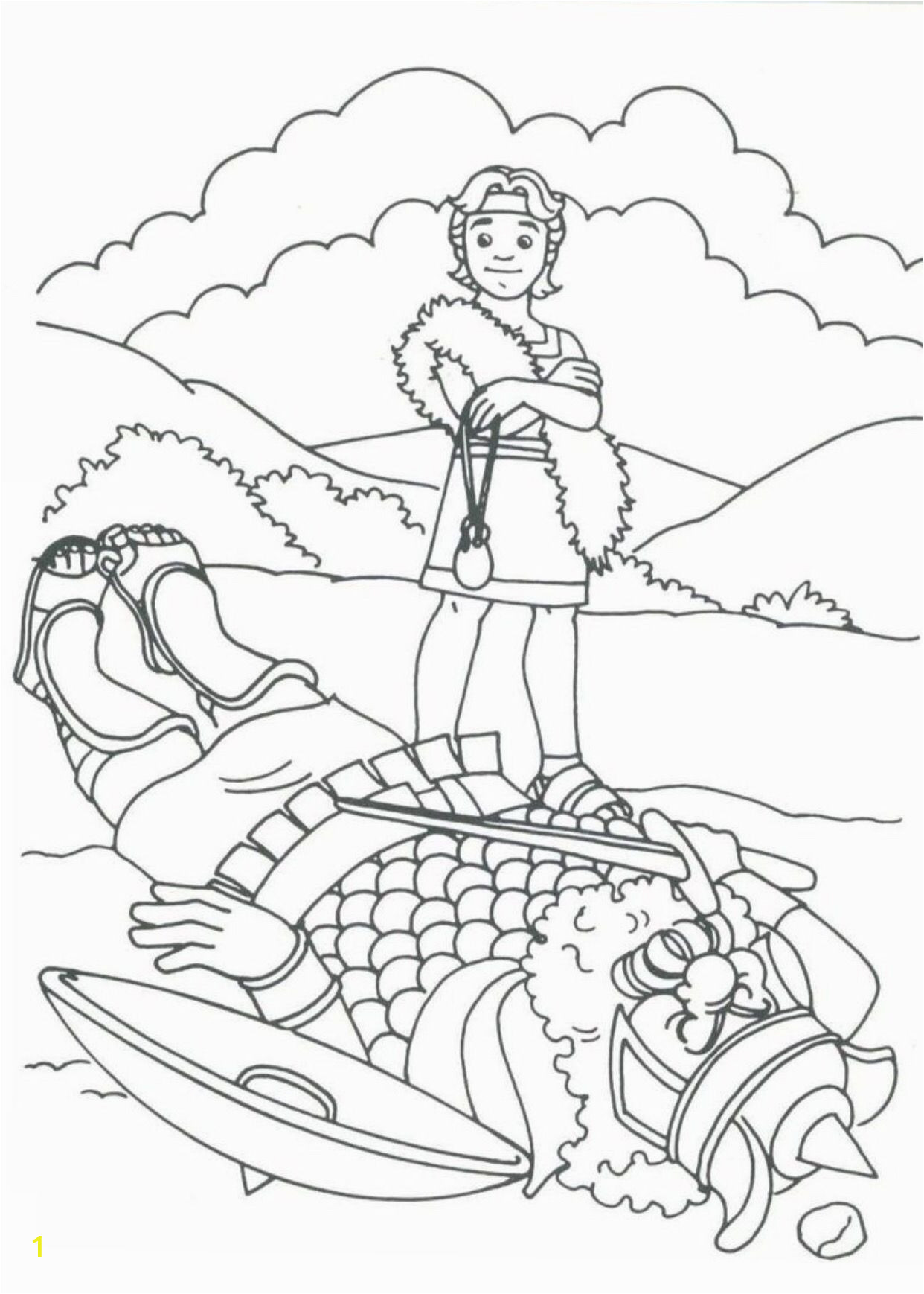 Coloring Pages for David and Goliath David and Goliath with Images