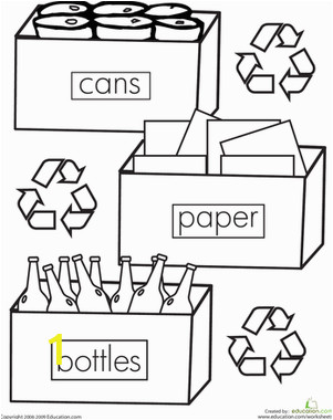 Coloring Pages for First Grade Color the Recycling with Images