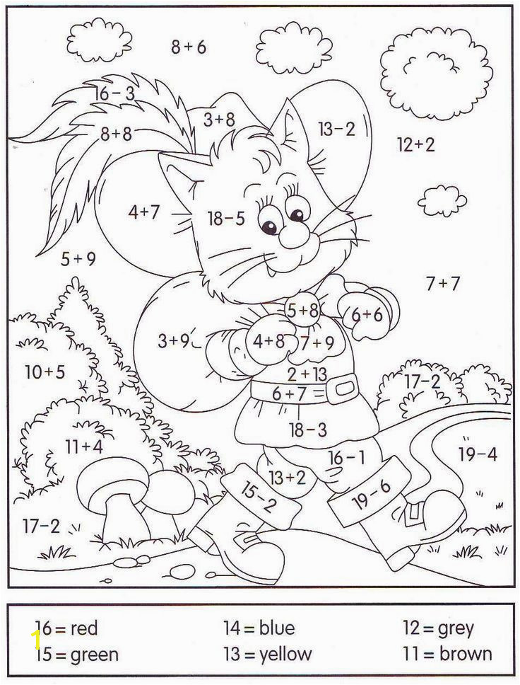 Coloring Pages for Grade 2 Colour by Number Addition and Subtraction Addition and