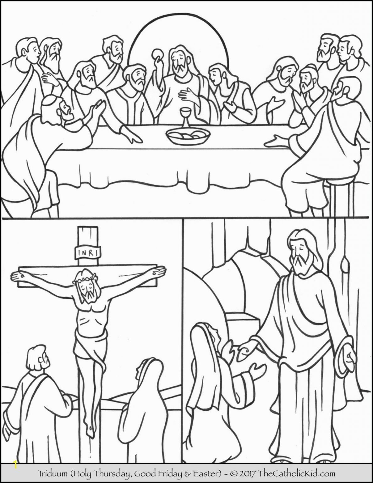 Coloring Pages for Holy Week Easter Triduum Coloring Page | divyajanani.org