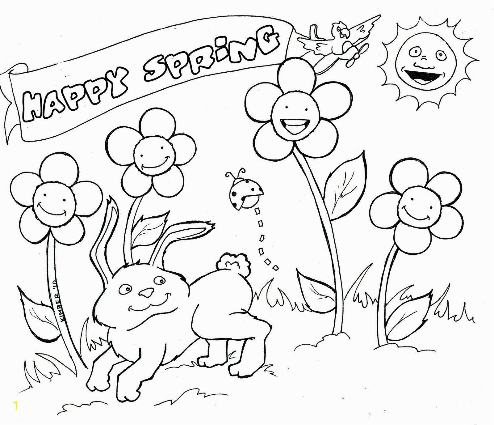 Coloring Pages for Kids Spring Spring Coloring Pages Free