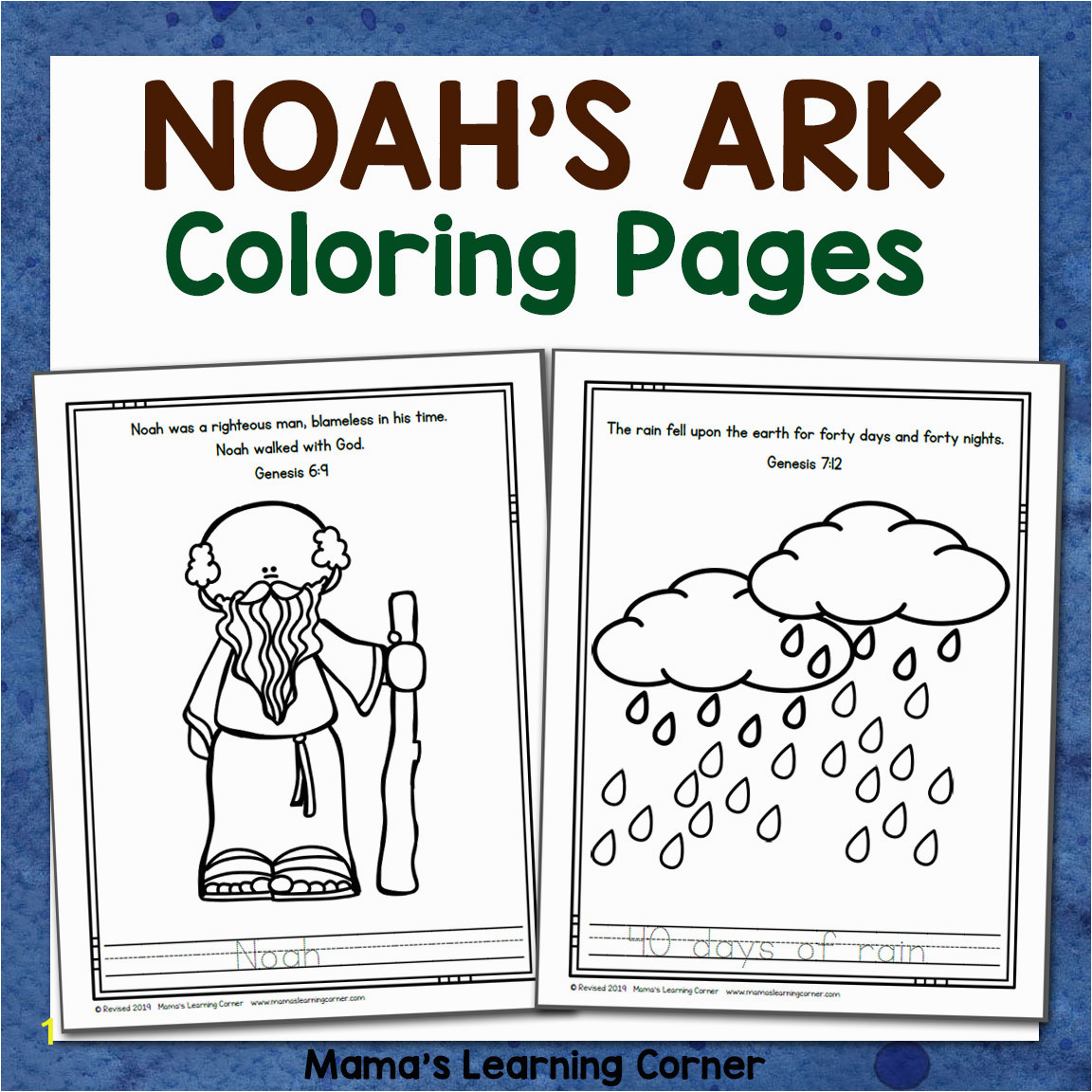 Noahs Ark Coloring Pages 8x8