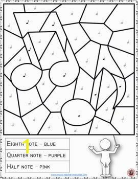 Coloring Pages for Quarter Notes Music Color by Music Note Coloring Page Free Music Activity