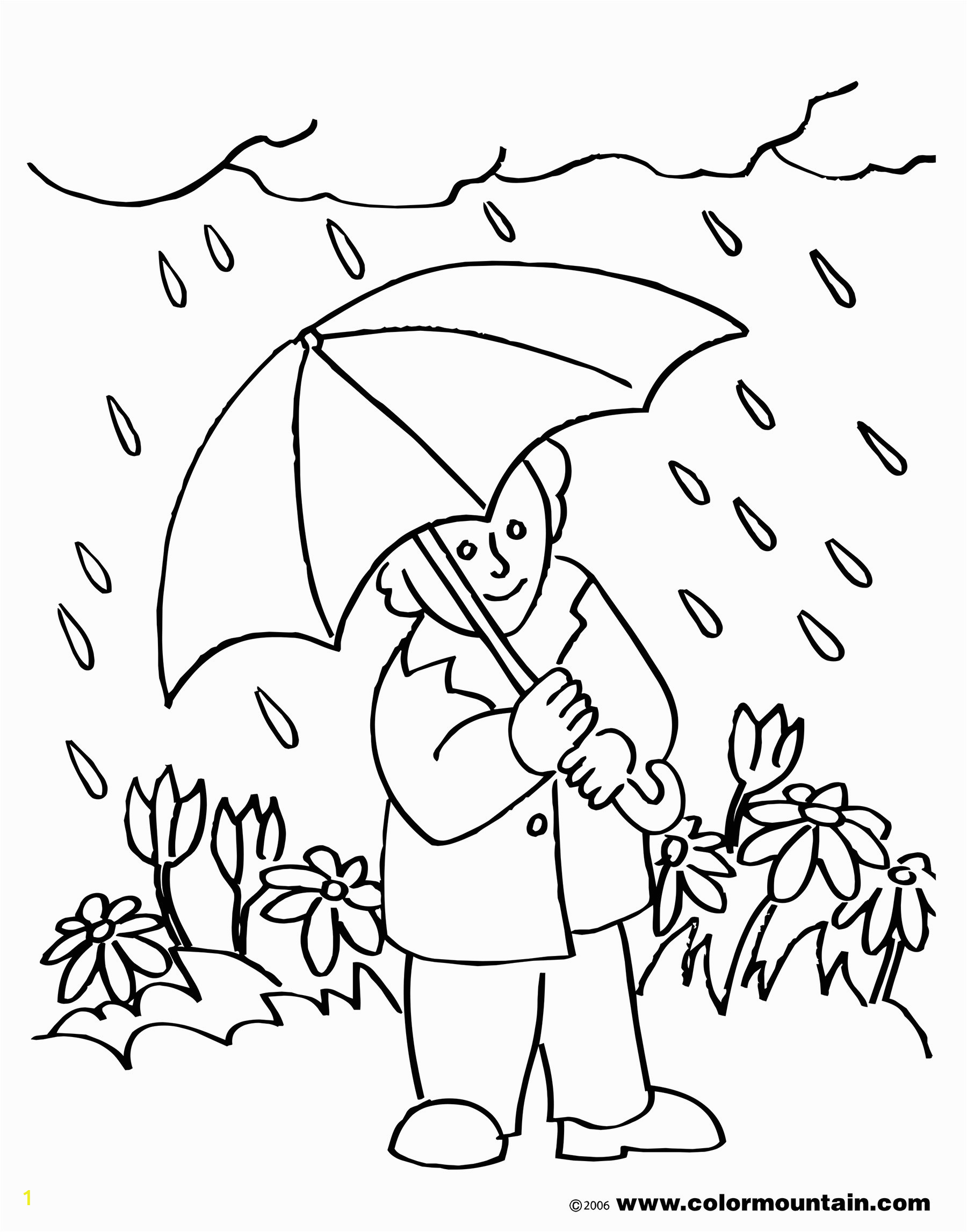 Coloring Pages for Rainy Days Free Rain Clipart Black and White Download Free Clip Art