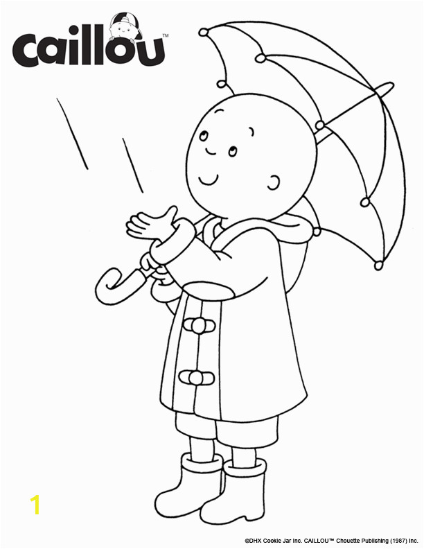 Coloring Pages for Rainy Days Print & Color Caillou Rainy Day Coloring Sheet Activity