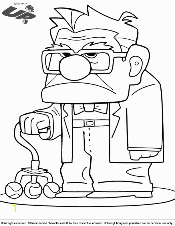Coloring Pages for Up Movie Grumpy Grandpa From the Movie Up Colour Sheet with Images
