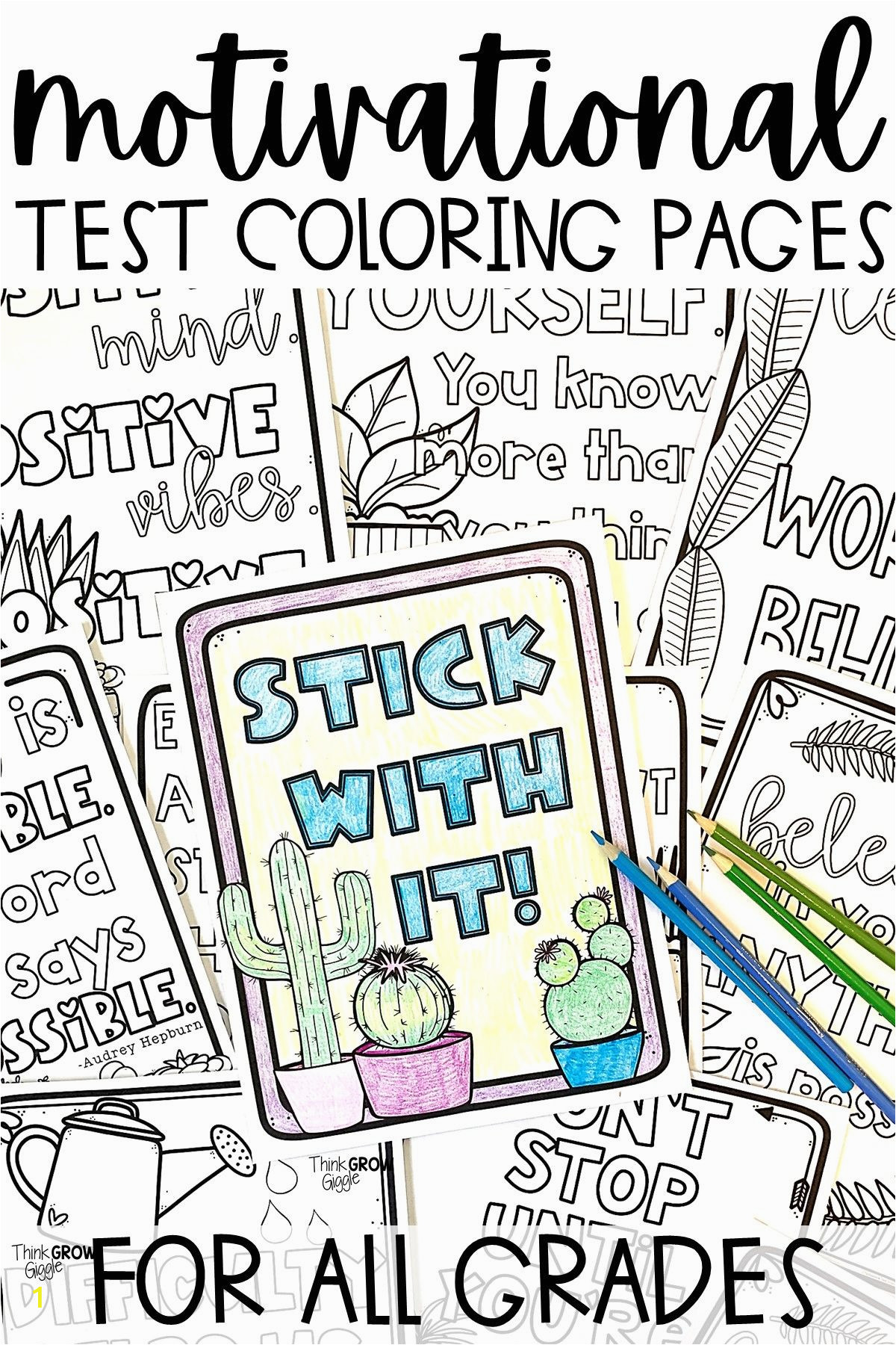 Coloring Pages for Upper Elementary Testing Motivation Quotes Coloring Pages
