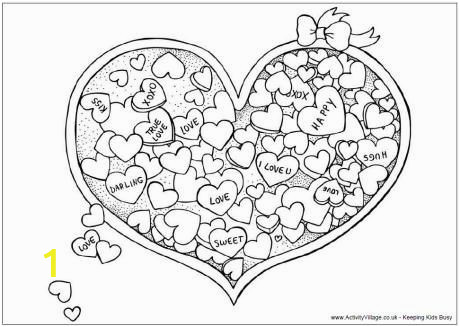 Coloring Pages for Valentines Cards Valentine Candy Colouring Page with Images