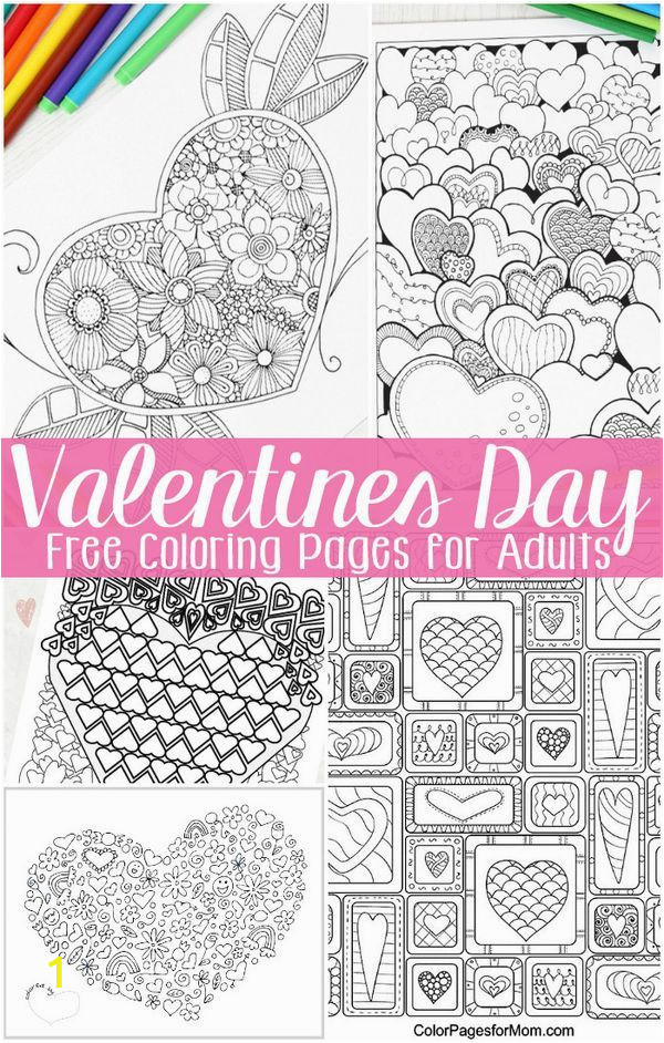 Coloring Pages for Valentines Day Printable Free Valentines Day Coloring Pages for Adults